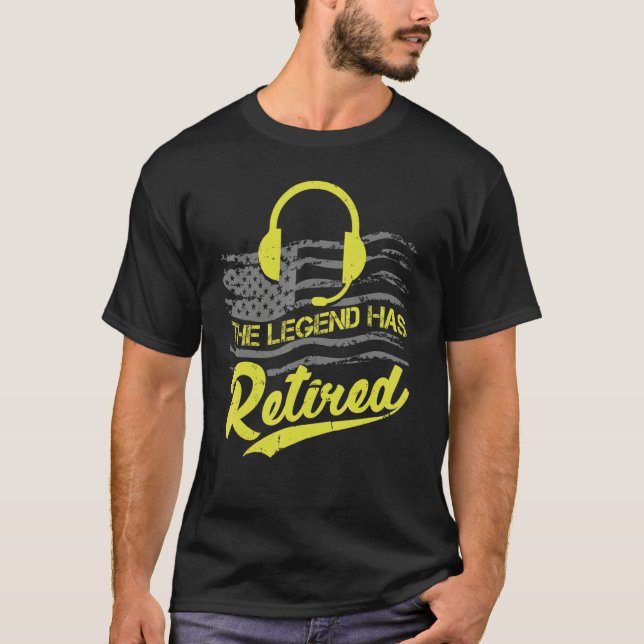 Legend 911 Dispatcher Retired Retirement T-Shirt (Vorderseite)