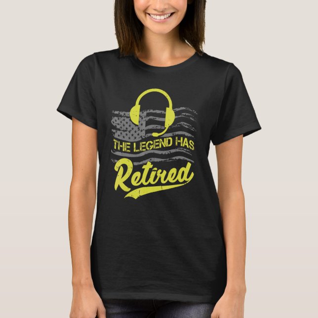 Legend 911 Dispatcher Retired Retirement T-Shirt (Vorderseite)