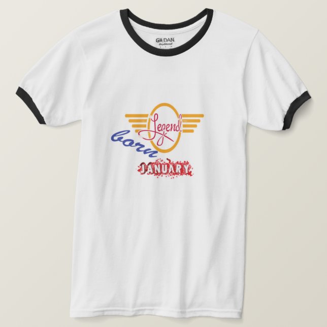 Legend born in January 🤟 T-Shirt (Design vorne)