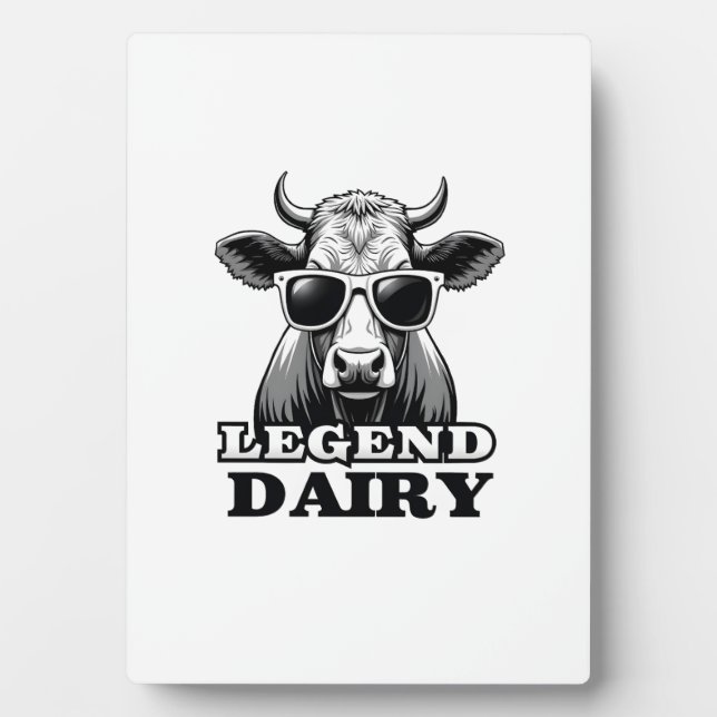 Legend Dairy Funny Farmer Cow Farmer Pun Graphic T Fotoplatte (Vorderseite)