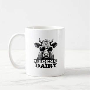 Legend Dairy Lustiger Bauer Kuhbauer Witz Grafik T Kaffeetasse