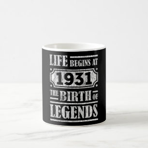 Legend Geboren 1931 Retro Vintage Geburtstagsgesch Kaffeetasse