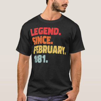 Legend Geboren Februar 1981 T-Shirt