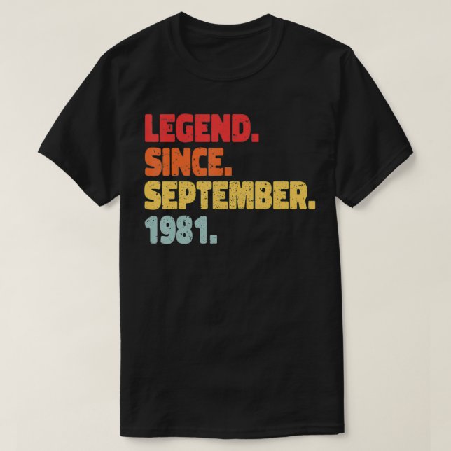 Legend Geboren September 1981 T-Shirt (Design vorne)