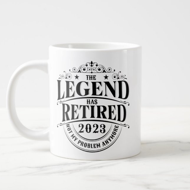 Legend hat 2023 nicht mein Problem-Pensionierung g Jumbo-Tasse (Links)