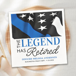 Legend hat das Blue Police Retirement Party Serviette