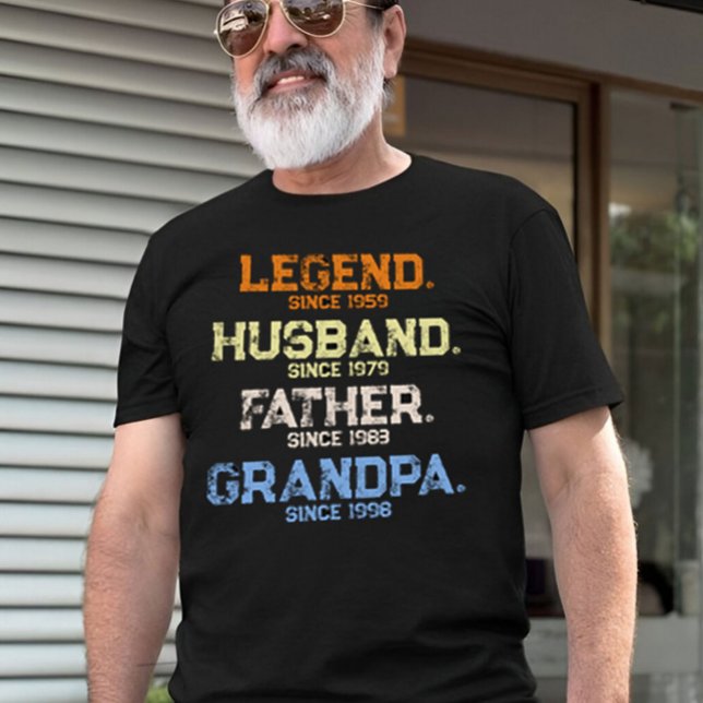 Legend Husband Daddy GRANDPA kundenspezifisch T-Shirt (Von Creator hochgeladen)