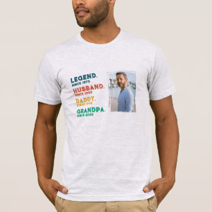 Legend Husband Daddy Grandpa Personalisierter T -  T-Shirt