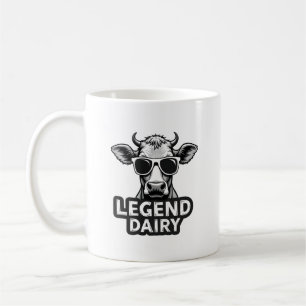 Legend Milch lustiger Bauer Kuh Bauer Pun Grafik T Kaffeetasse