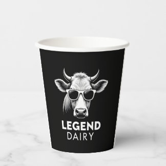 Legend Milchvieh Lustiger Bauer Kuh Bauer Pun Graf Pappbecher