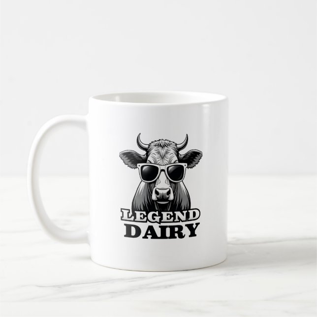 Legend Milchwirtschaft Lustiger Bauer Kuhbauer Pun Kaffeetasse (Links)