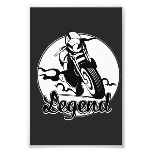 Legend Motorrad-T-Shirt Fotodruck