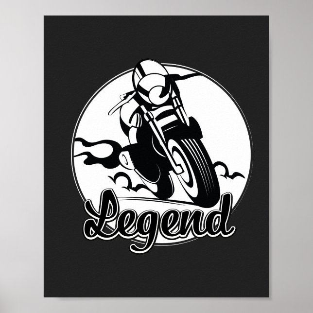 Legend Motorrad-T - Shirt Poster (Vorne)