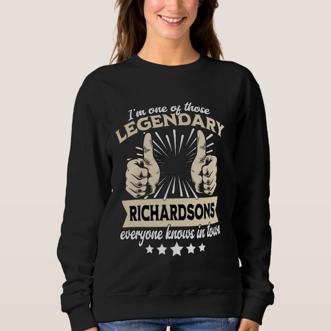Legend Richardson Surname Richardson Nachname Ric Sweatshirt (Vorderseite)