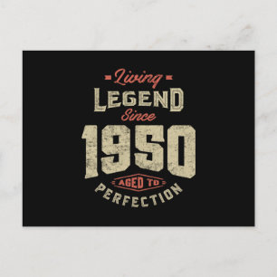 Legend seit 1950 Geburtstagsgeschenk Postkarte