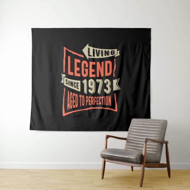Legend seit 1973 Geburtstagsgeschenk Wandteppich (Beispiel (Horizontal))