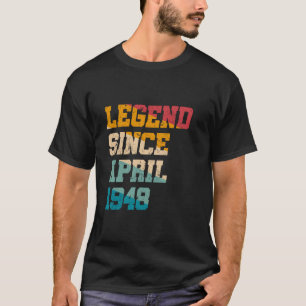 Legend Seit April 1948 Funny 77 Years Old 77 th Bi T-Shirt