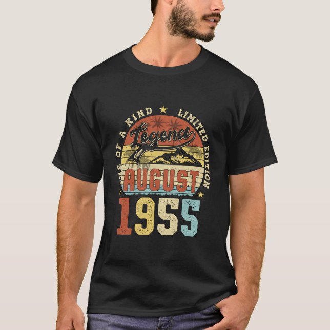 Legend seit August 1955 68 Jahre alt 68 Jahre Gebu T-Shirt (Vorderseite)