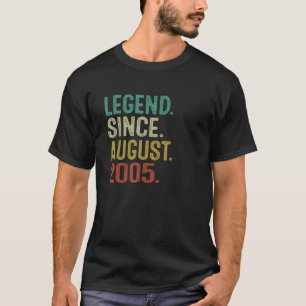 Legend Seit August 2005 Vintag 17. Geburtstag 17 T-Shirt