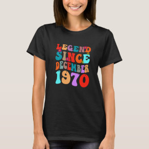 Legend Seit Dezember 1970 Vintager Geburtstag Retr T-Shirt