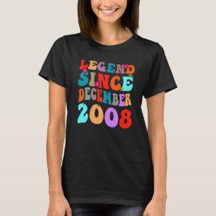 Legend Seit Dezember 2008 Vintager Geburtstag Retr T-Shirt