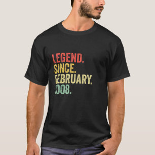 Legend Seit Februar 2008 15 Jahre alte Geschenke 1 T-Shirt