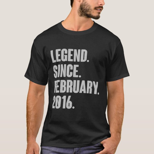 Legend Seit Februar 2016 - 6 Jahre altes Geschenk  T-Shirt (Vorderseite)