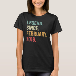 Legend Seit Februar 2016 7. Geburtstag 7 Jahre T-Shirt