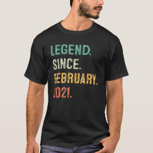 Legend Seit Februar 2021 2. Geburtstag 2 Jahre T-Shirt