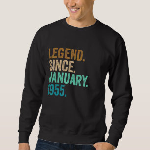 Legend Seit Januar 1955 68 Jahre alt 68. Geburt Sweatshirt