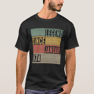 Legend Seit Januar 1974 48. Geburtstag 48 Jahre Ol T-Shirt