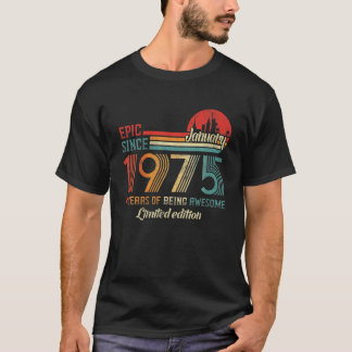 Legend Seit Januar 1975 47 Jahre Geborener Januar T-Shirt