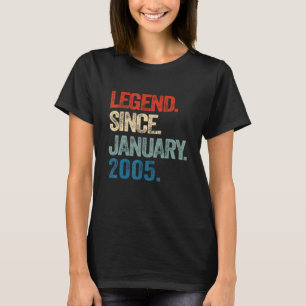 Legend Seit Januar 2005 18 Jahre alt 18. Geburtsta T-Shirt