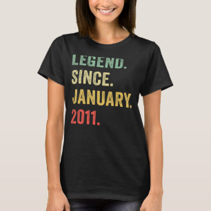 Legend Seit Januar 2011 12. Geburtstag 12 Jahr O T-Shirt
