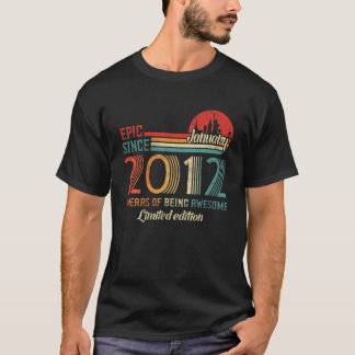 Legend Seit Januar 2012 10 Jahre Geborener Januar T-Shirt