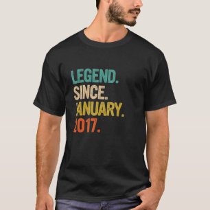 Legend Seit Januar 2017 6. Geburtstag 6 Jahre T-Shirt