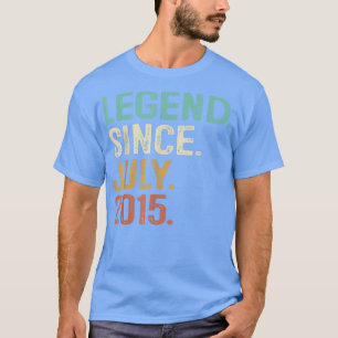 Legend Seit Juli 2015 7. Geburtstag Geschenk 7 Jah T-Shirt