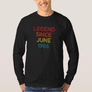 Legend seit Juni 1986 Retro Birthday T-Shirt