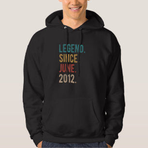 Legend Seit Juni 2012 10 Jahre alter Tag 10. Gebur Hoodie