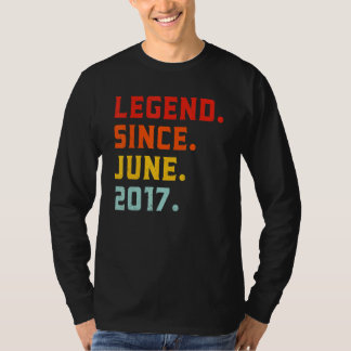 Legend Seit Juni 2017 5. Geburtstag Vintag 5 Jahr T-Shirt
