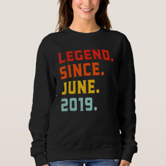 Legend Seit Juni 2019 3. Geburtstag Vintag 3 Jahr Sweatshirt