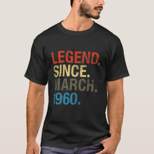 Legend Seit März 1960 Tagesgeschenke 61St Geburtst T-Shirt