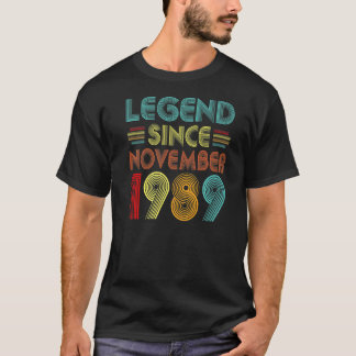Legend Seit November 1989 33. Geburtstag Retro 33 T-Shirt