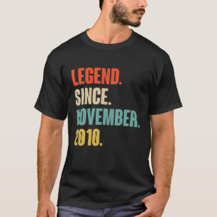 Legend Seit November 2010 - Vintag 2010 10th Bir T-Shirt