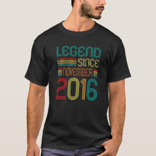 Legend Seit November 2016 Retro 6 Jahre alt 6th B T-Shirt