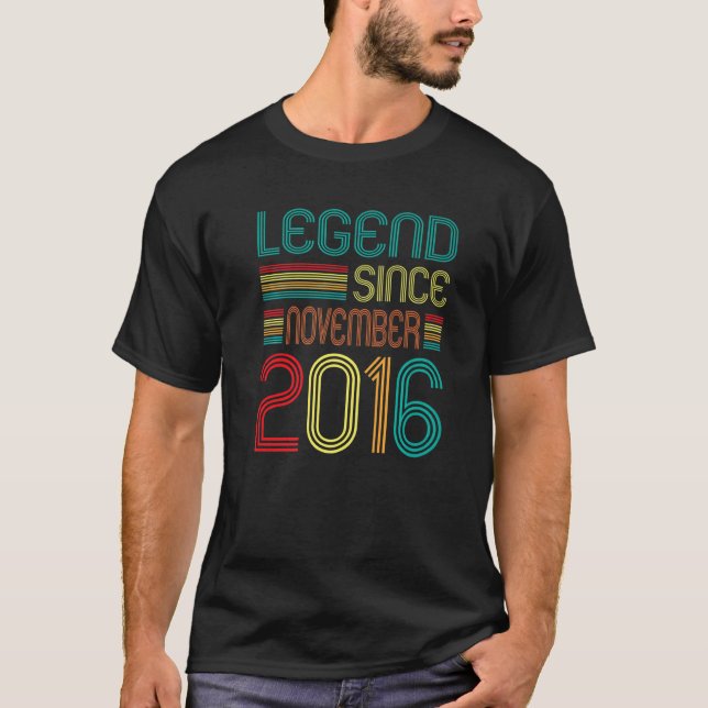 Legend Seit November 2016 Retro 6 Jahre alt 6th B T-Shirt (Vorderseite)