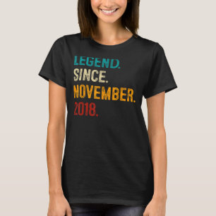 Legend Seit November 2018 4. Geburtstag 4 Jahre T-Shirt
