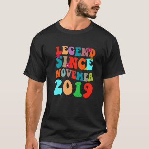 Legend Seit November 2019 Vintager Geburtstag Retr T-Shirt