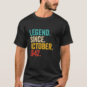 Legend Seit Oktober 1942 80. Geburtstag 80 Jahre T-Shirt