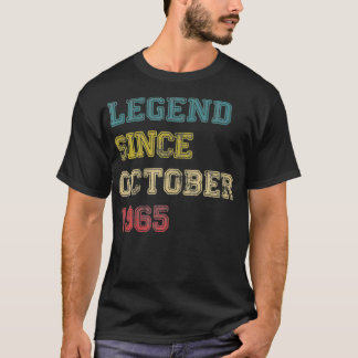 Legend Seit Oktober 1965 T-Shirt 55. Geburtstagsge
